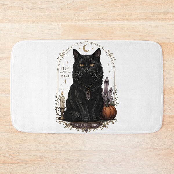 Item preview, Crystal Ball Black Cat Gothic Storybook Poster Halloween designed and sold by KristenosNehk.