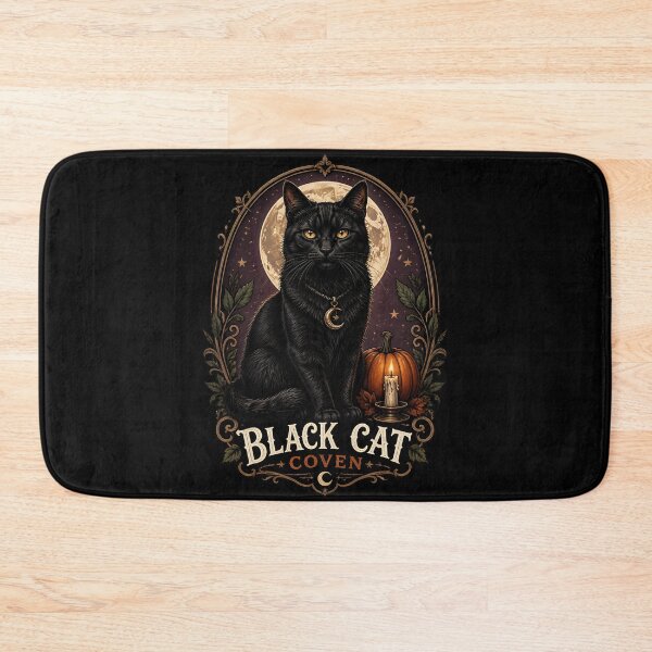 Item preview, Black Cat Coven Vintage Halloween Label Halloween designed and sold by KristenosNehk.