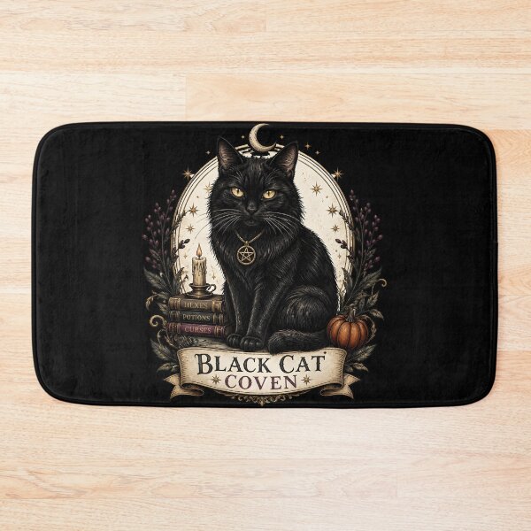 Item preview, Black Cat Coven Gothic Storybook Poster Halloween designed and sold by KristenosNehk.