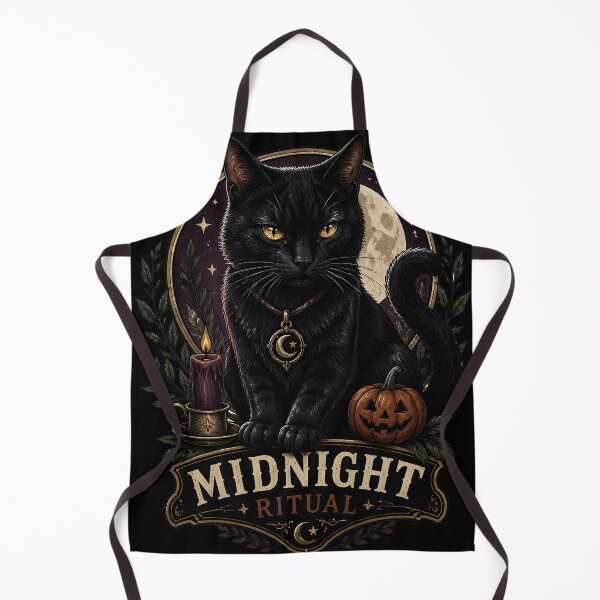 Item preview, Midnight Ritual Cat Vintage Halloween Label Halloween designed and sold by KristenosNehk.