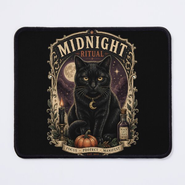 Item preview, Midnight Ritual Cat Gothic Storybook Poster Halloween designed and sold by KristenosNehk.