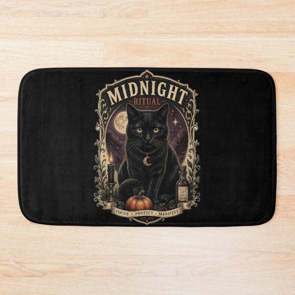 Item preview, Midnight Ritual Cat Gothic Storybook Poster Halloween designed and sold by KristenosNehk.