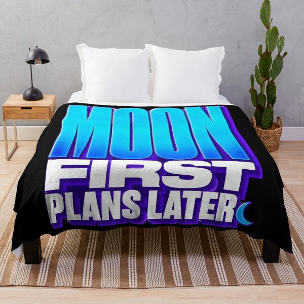 Item preview, Moon First Plans Later Typography Design designed and sold by Fun2Fentastic.