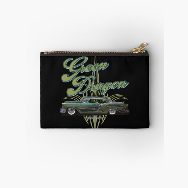 Item preview, 1956 Bel Air Chopped Green Dragon with text - Lowrider, Kustom, Hot Rod, Muscle Car designed and sold by Elegant Customs.