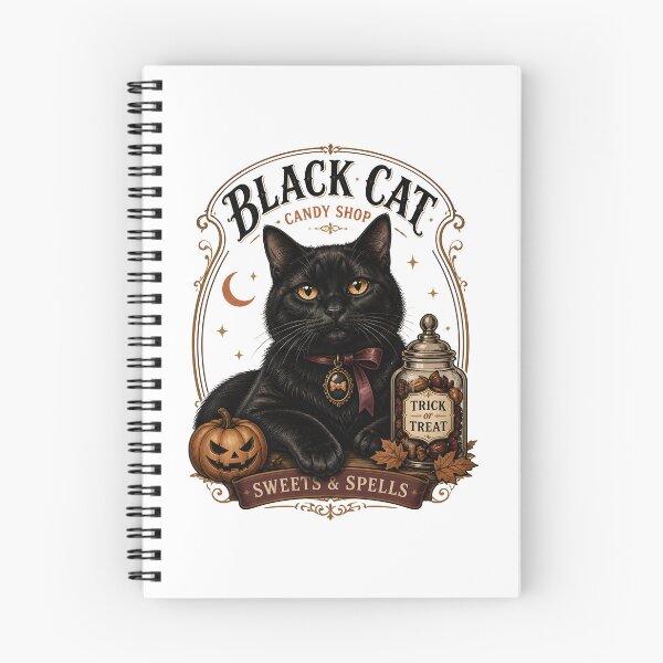 Item preview, Halloween Candy Shop Cat Gothic Storybook Poster Halloween designed and sold by OliviaHayesArt.