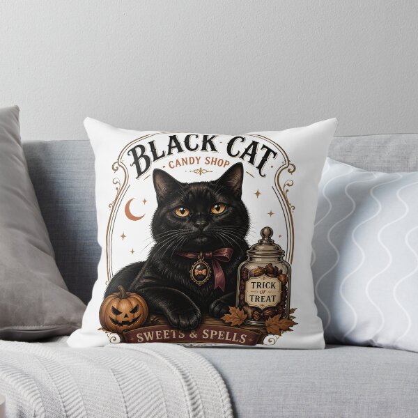 Item preview, Halloween Candy Shop Cat Gothic Storybook Poster Halloween designed and sold by OliviaHayesArt.