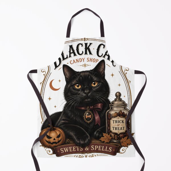 Item preview, Halloween Candy Shop Cat Gothic Storybook Poster Halloween designed and sold by OliviaHayesArt.