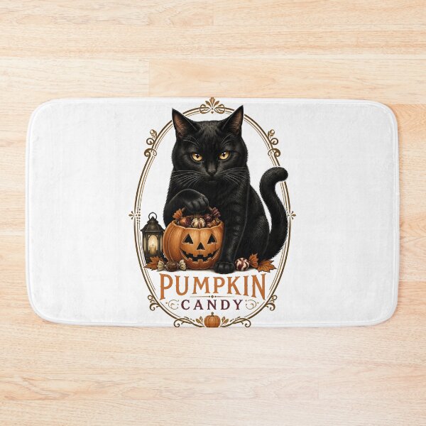 Item preview, Pumpkin Candy Cat Vintage Halloween Label Halloween designed and sold by OliviaHayesArt.