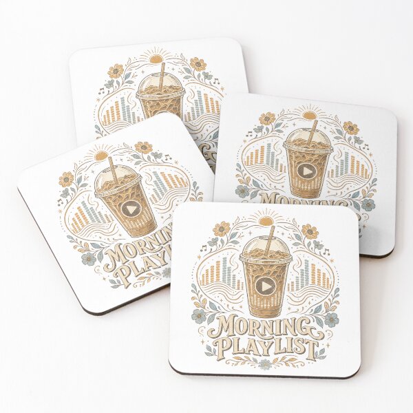 Item preview, Morning Playlist - Iced Coffee Music designed and sold by Nacho Average Designs.