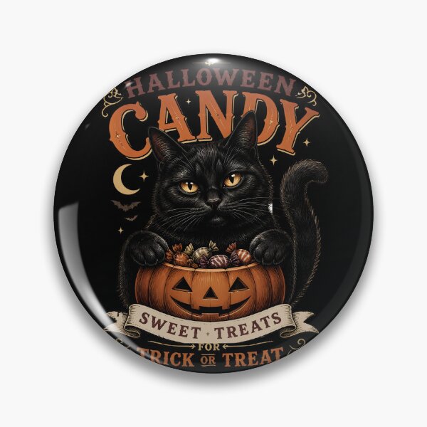 Item preview, Halloween Candy Cat Vintage Halloween Label Halloween designed and sold by OliviaHayesArt.