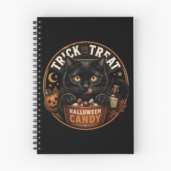 Item preview, Halloween Candy Cat Gothic Storybook Poster Halloween designed and sold by OliviaHayesArt.
