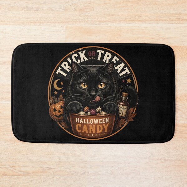 Item preview, Halloween Candy Cat Gothic Storybook Poster Halloween designed and sold by OliviaHayesArt.