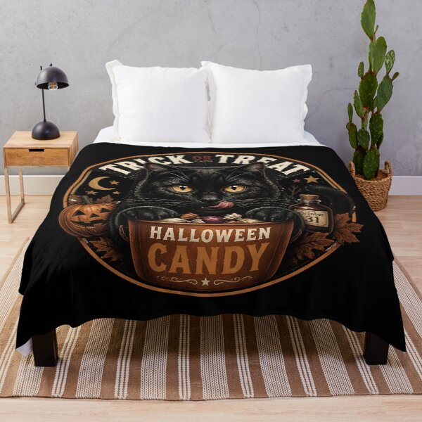 Item preview, Halloween Candy Cat Gothic Storybook Poster Halloween designed and sold by OliviaHayesArt.