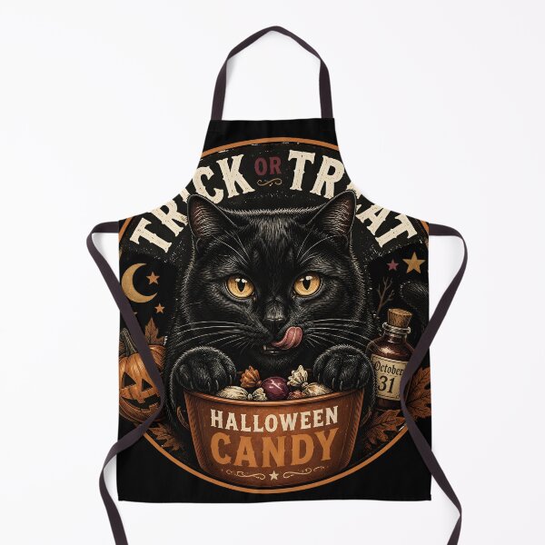 Item preview, Halloween Candy Cat Gothic Storybook Poster Halloween designed and sold by OliviaHayesArt.
