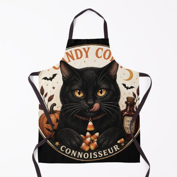 Item preview, Candy Corn Black Cat Vintage Halloween Label Halloween designed and sold by OliviaHayesArt.