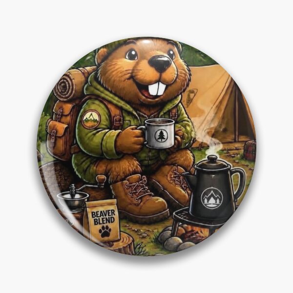 Item preview, Camp Perk Camping Beaver Coffee Lover Sticker designed and sold by HenryHog.