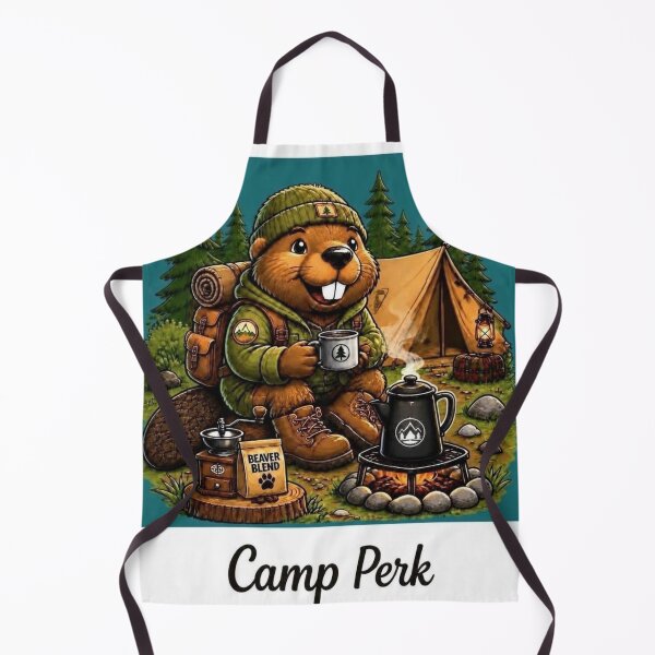 Item preview, Camp Perk Camping Beaver Coffee Lover Sticker designed and sold by HenryHog.