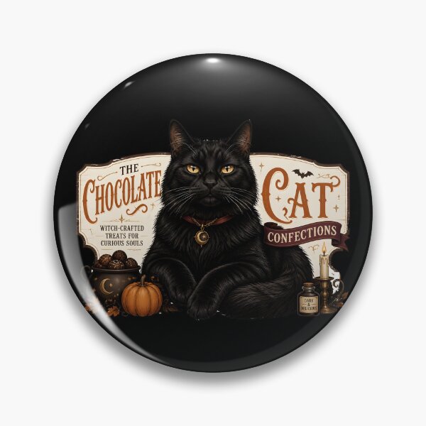 Item preview, Chocolate Black Cat Vintage Halloween Label Halloween designed and sold by OliviaHayesArt.