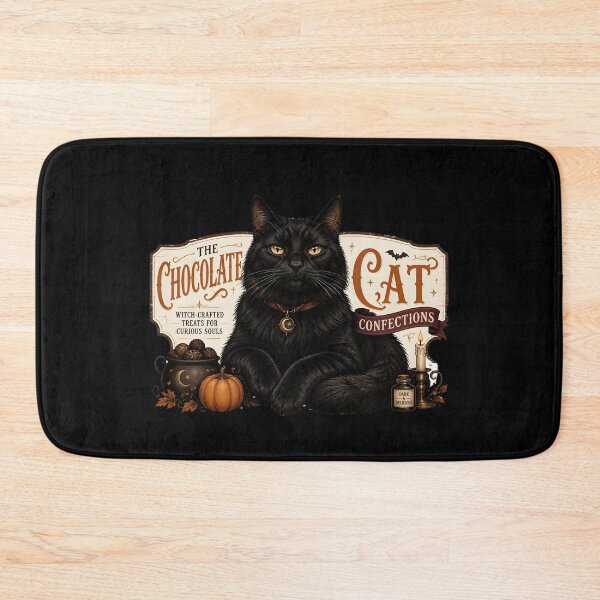 Item preview, Chocolate Black Cat Vintage Halloween Label Halloween designed and sold by OliviaHayesArt.