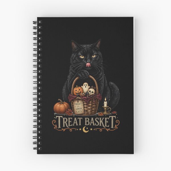 Item preview, Black Cat Treat Basket Vintage Halloween Label Halloween designed and sold by OliviaHayesArt.