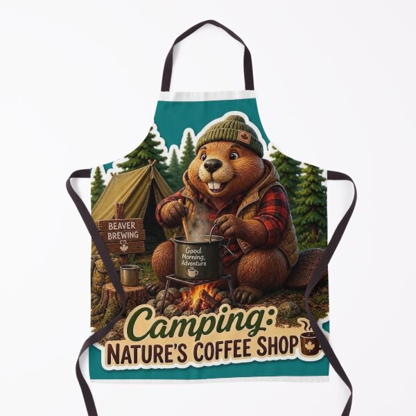 Item preview, Camping Natures Coffee Shop Beaver Brewing Sticker designed and sold by HenryHog.