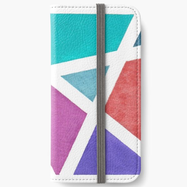 Large Tape Resist Watercolor Painting iPhone Wallet