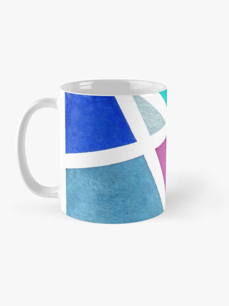 Alternate view of Large Tape Resist Watercolor Painting Mug