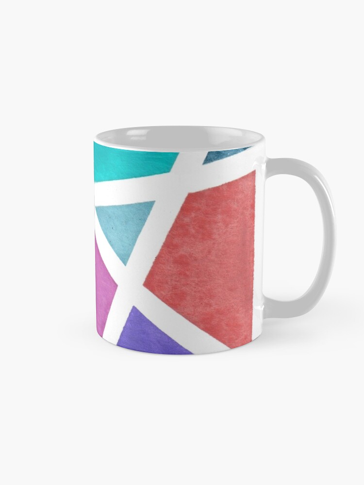Alternate view of Large Tape Resist Watercolor Painting Mug