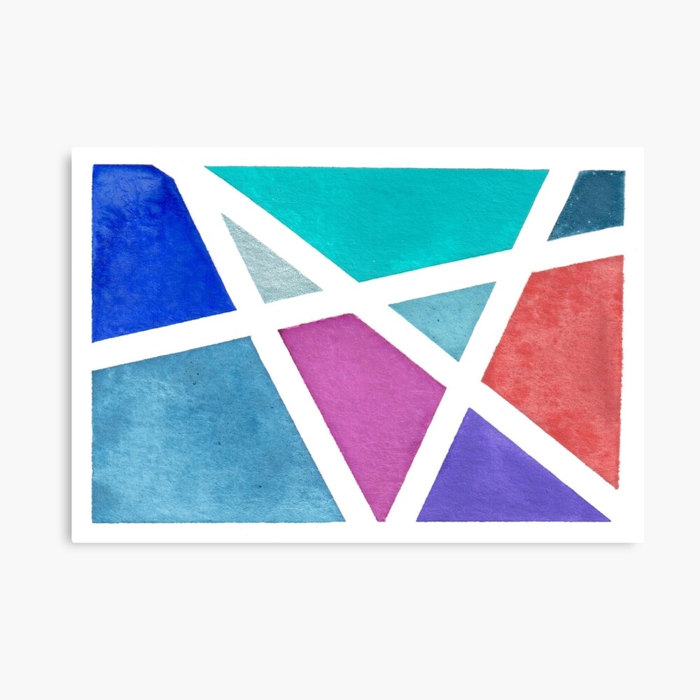 Large Tape Resist Watercolor Painting" Poster By Jenofalltradesc | Redbubble