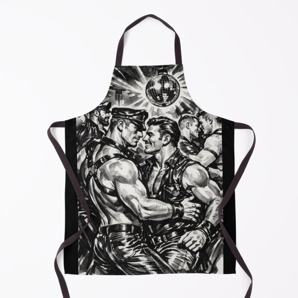 Item preview, Gay Leather Daddy In The Groove Retro Art Design designed and sold by ItsAKinkThing.