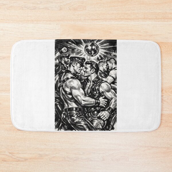 Item preview, Gay Leather Daddy In The Groove Retro Art Design designed and sold by ItsAKinkThing.