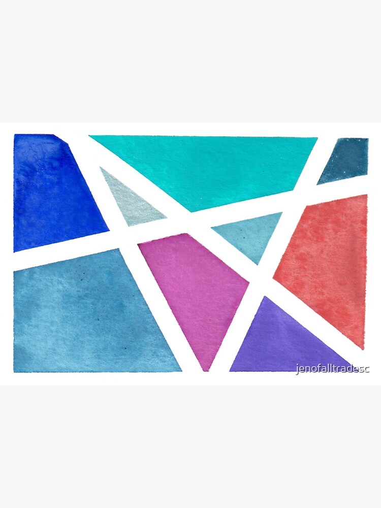 Large Tape Resist Watercolor Painting by jenofalltradesc