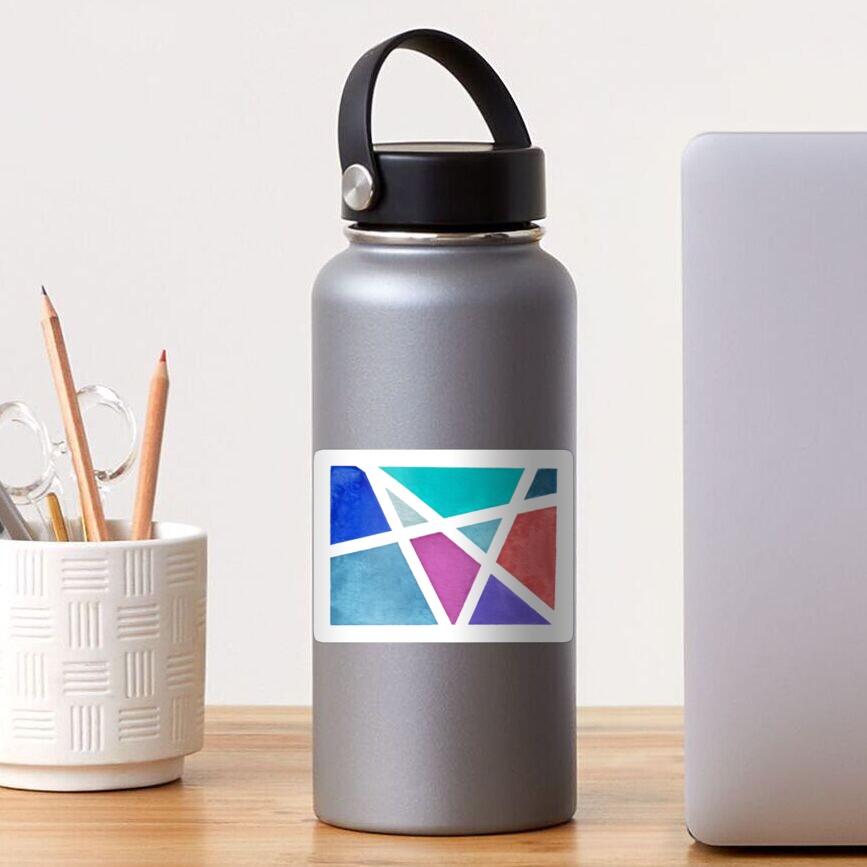 Large Tape Resist Watercolor Painting Sticker