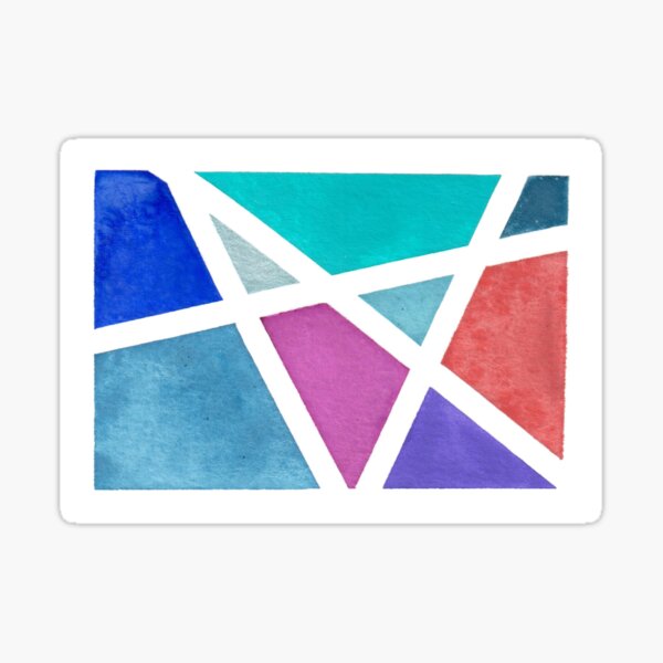 Large Tape Resist Watercolor Painting Sticker