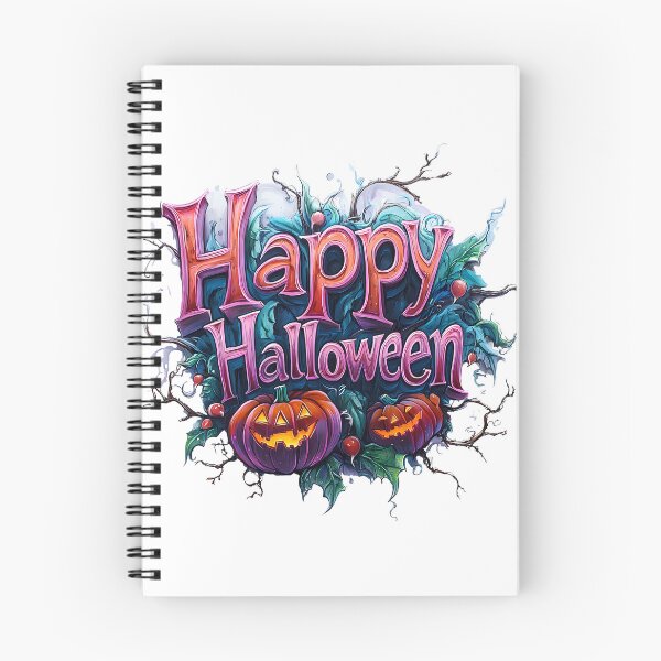 Item preview, Spooky Happy Halloween Typography with Jack-o'-Lanterns designed and sold by Nela-&-Lena.