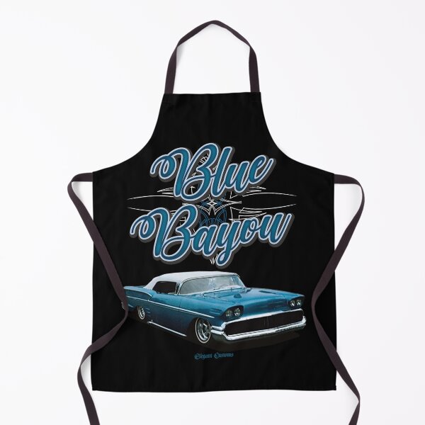 Item preview, 1958 Impala Blue Bayou with text - Lowrider, Kustom, Hot Rod, Muscle Car designed and sold by Elegant Customs.
