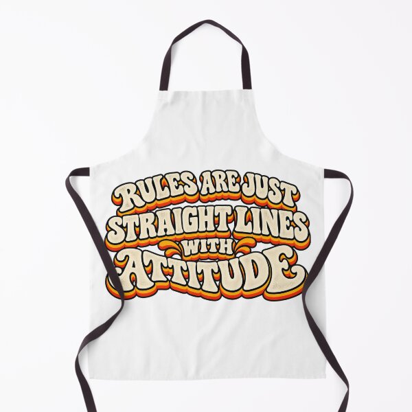 Item preview, RULES ARE JUST STRAIGHT LINES WITH ATTITUDE designed and sold by WheelieGdArt.