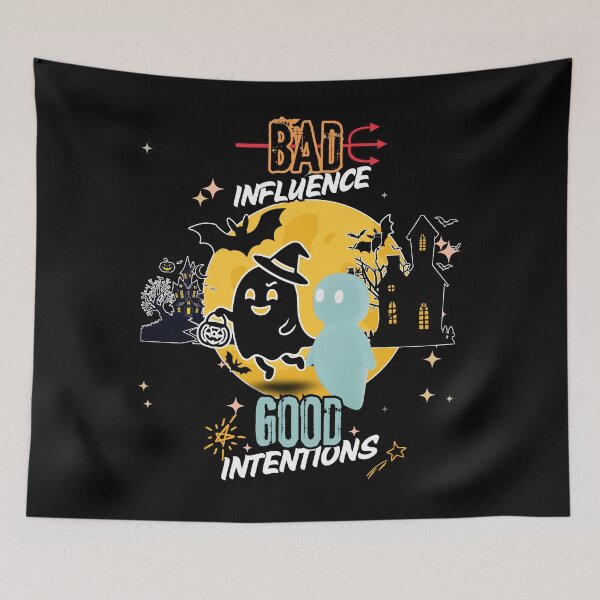 Item preview, Bad Influence Ghost Shirt Funny Cute Halloween Best Friend Gift designed and sold by E20STUDIO.