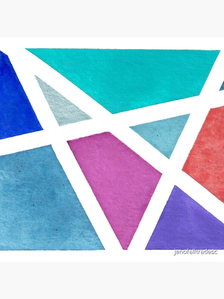 Large Tape Resist Watercolor Painting by jenofalltradesc