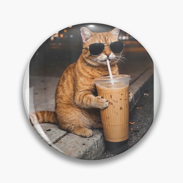 Item preview, Cat Drinking Iced Coffee Funny Animal Meme Coffee Lover T-Shirt designed and sold by Othinus.