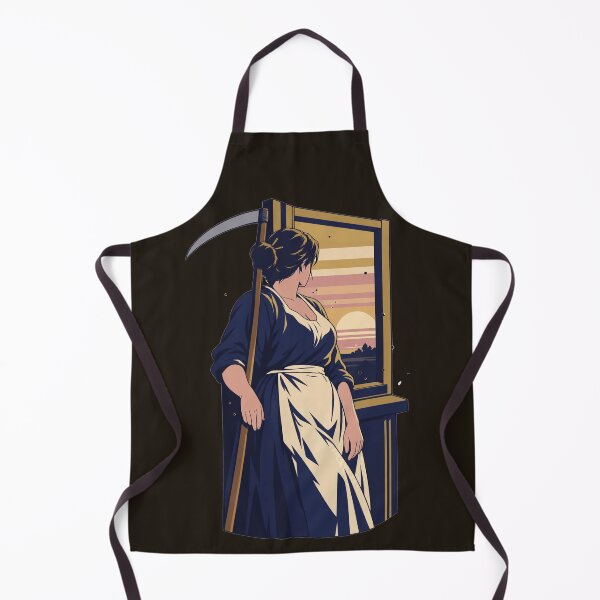 Item preview, Lady Scythe Harvest Sunset Folk Horror Vintage Anime designed and sold by KungPowUnicorn.