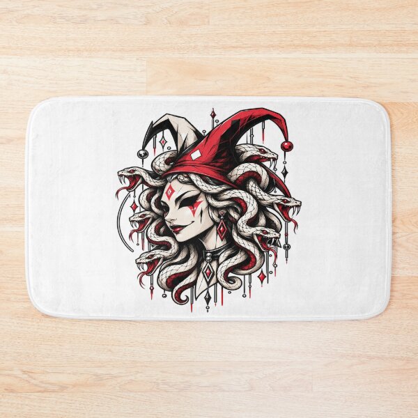 Item preview, Grinning Medusa with a jester's cap designed and sold by Jester-Store.
