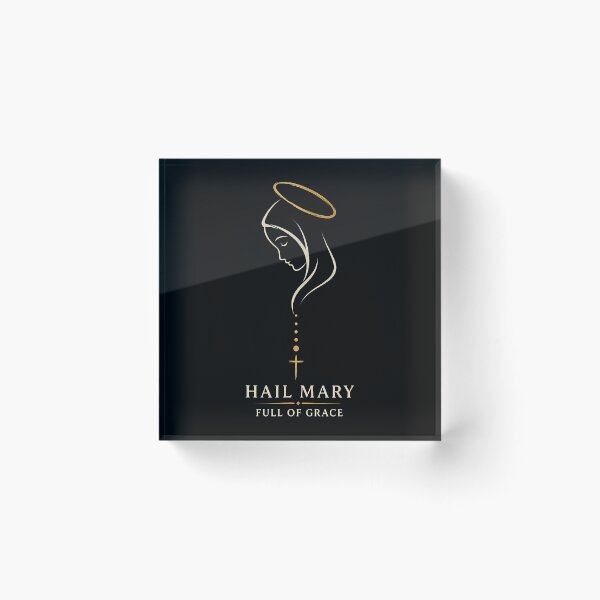 Item preview, Hail Mary Full Of Grace Catholic Blessed Mother Christian designed and sold by Trippy-Toad.