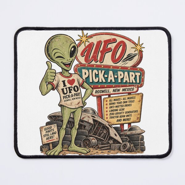 Item preview, UFO Pick A Part Roswell New Mexico Alien Vintage style designed and sold by jpm70.