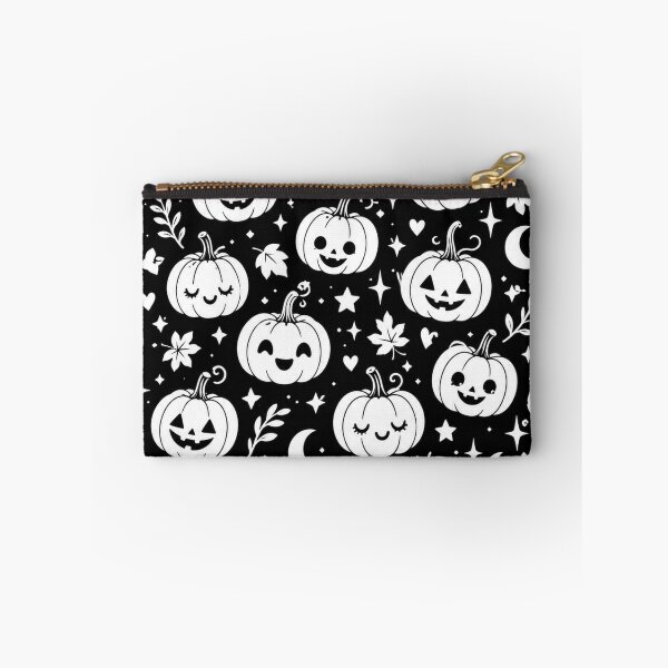 Item preview, Cute Pumpkin Pattern – Black & White Kawaii Halloween designed and sold by Flower Magic .