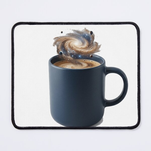 Item preview, Cosmic Coffee Mug - Spiral Galaxy with Stellar Steam on White Background designed and sold by meghnad.