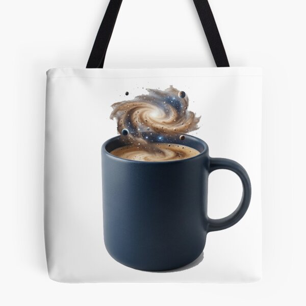 Item preview, Cosmic Coffee Mug - Spiral Galaxy with Stellar Steam on White Background designed and sold by meghnad.