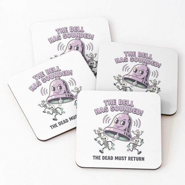Item preview, The Bell Has Sounded Teacher Humor Retro Cartoon Skeletons designed and sold by SplashTastic.