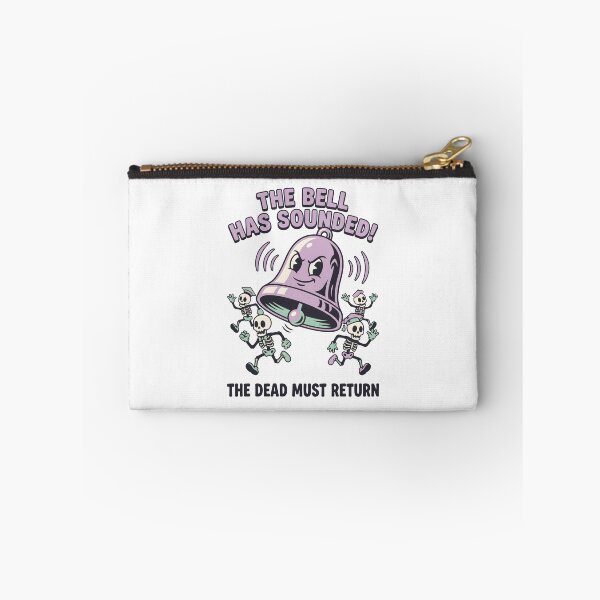 Item preview, The Bell Has Sounded Teacher Humor Retro Cartoon Skeletons designed and sold by SplashTastic.