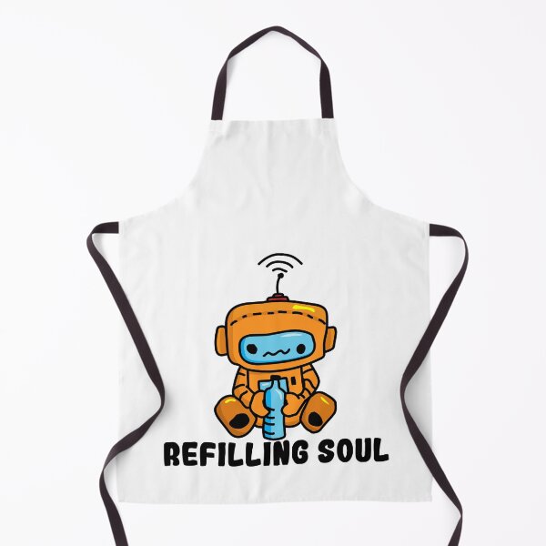 Item preview, Refilling Soul | Cute Tired Robot designed and sold by Creatory.studio.